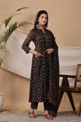 Classic Ajrakh Kurta Pant Set