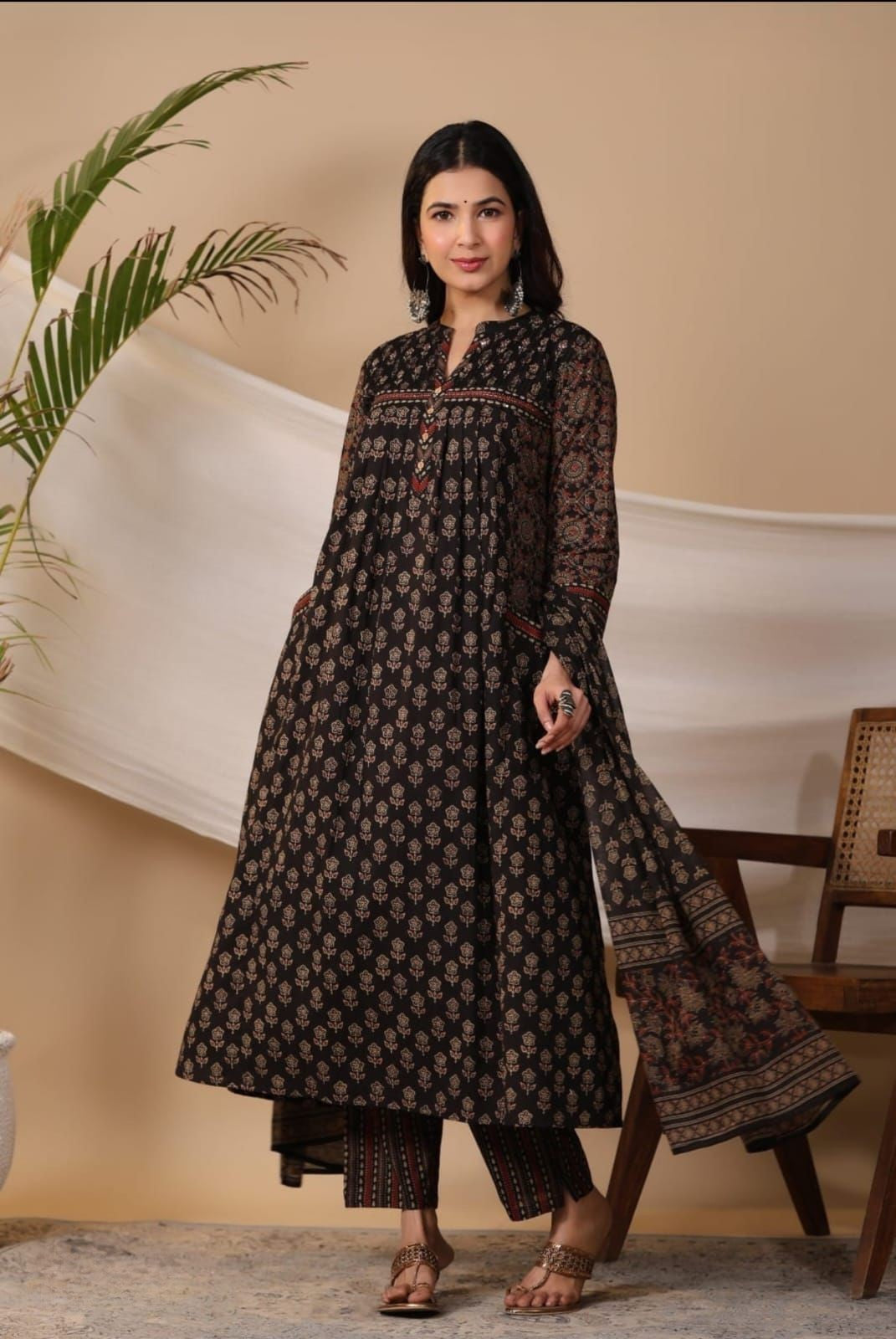 Classic Ajrakh Kurta Pant Set