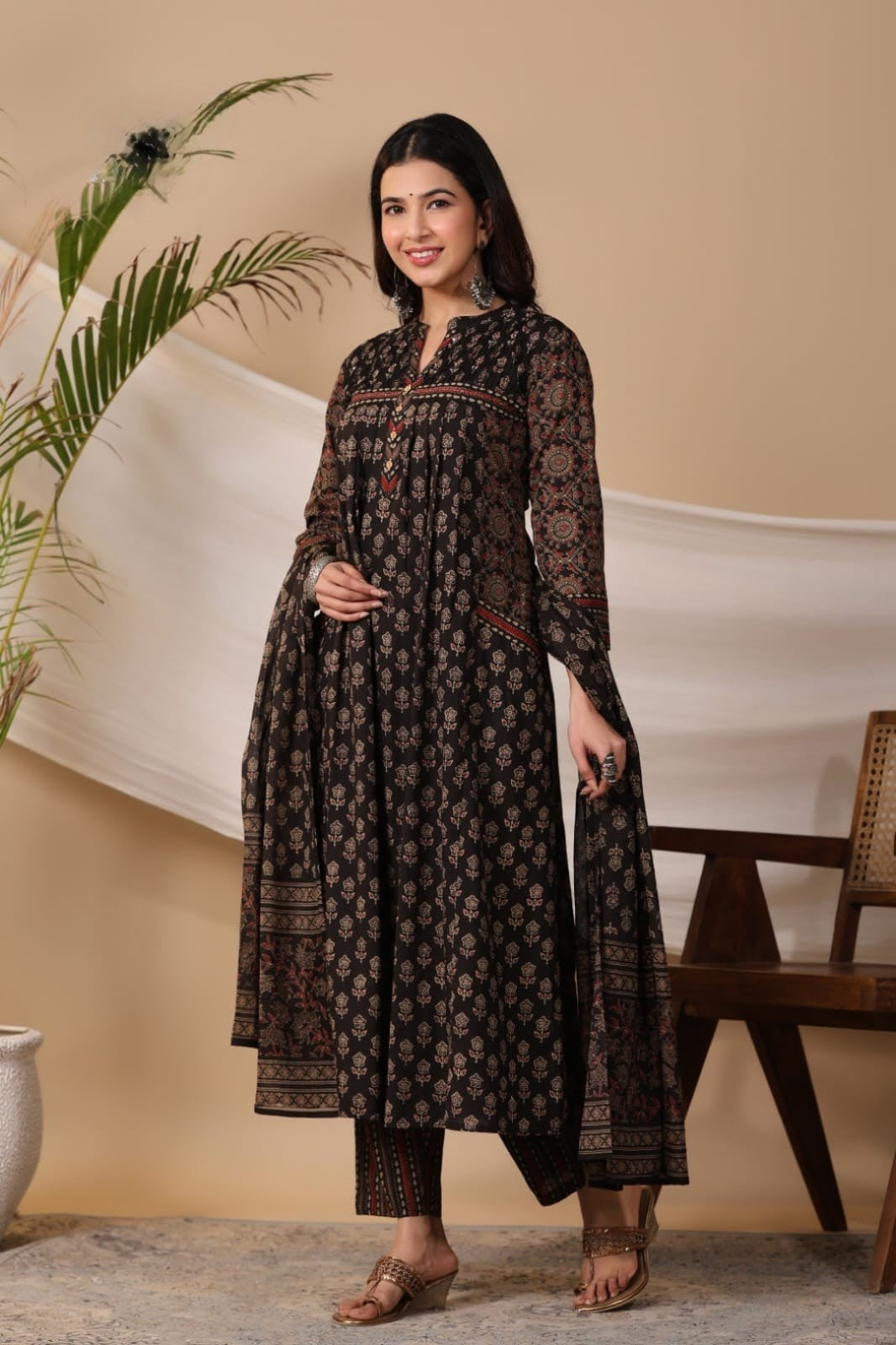 Classic Ajrakh Kurta Pant Set