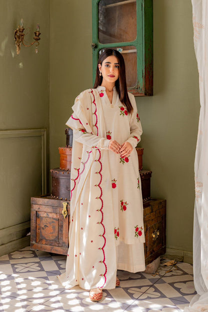 Women printed aline kurti Palazzo dupatta set with neckline latkan