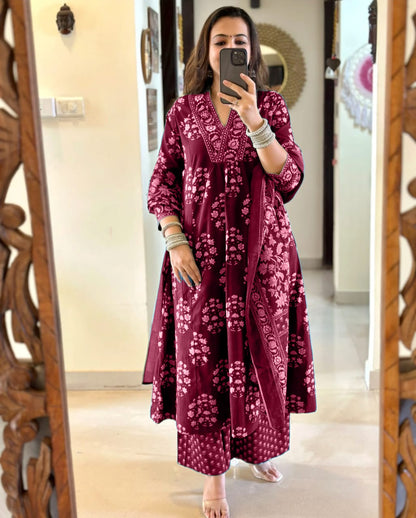 Classic Ajrakh Kurta Pant Set