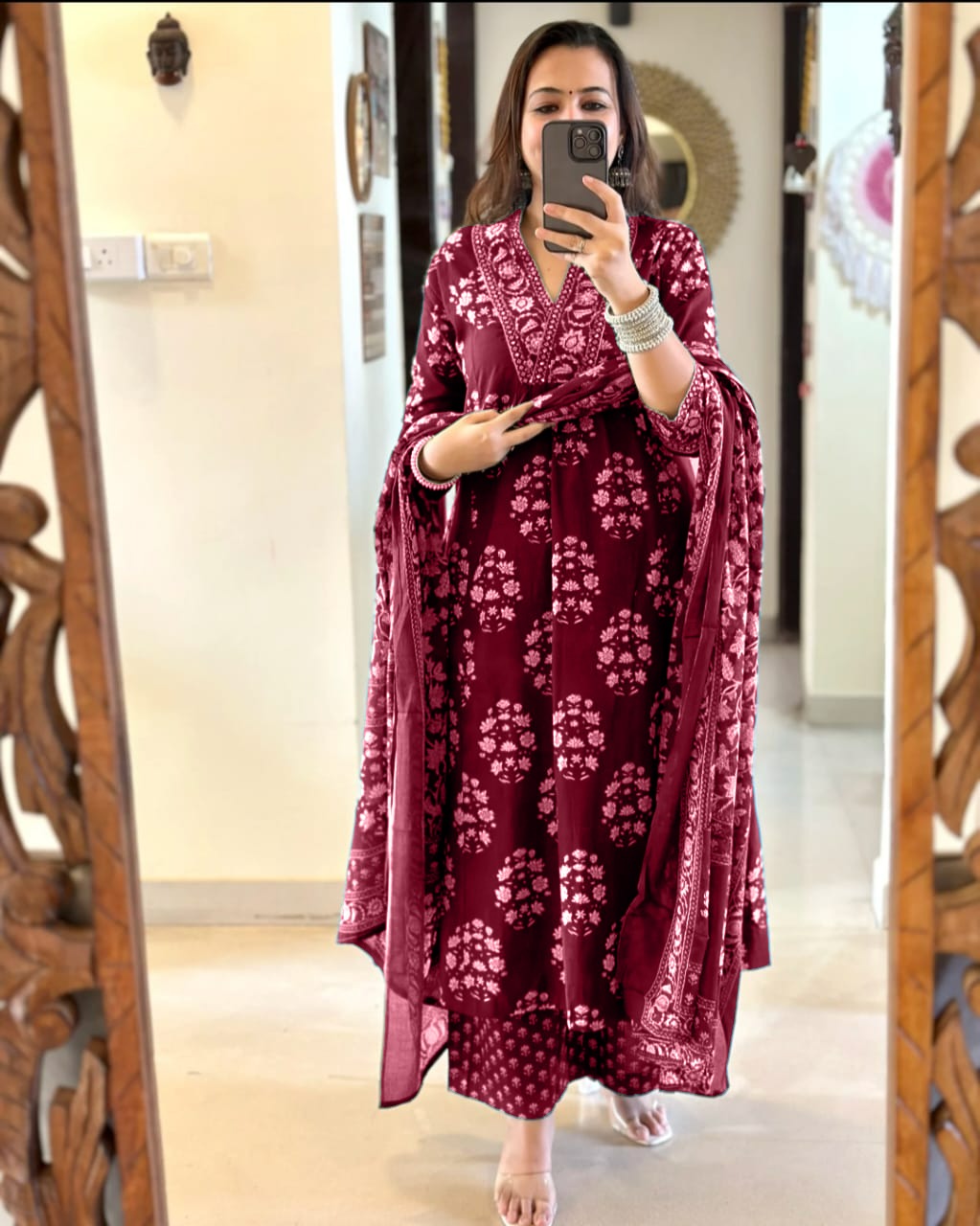 Classic Ajrakh Kurta Pant Set