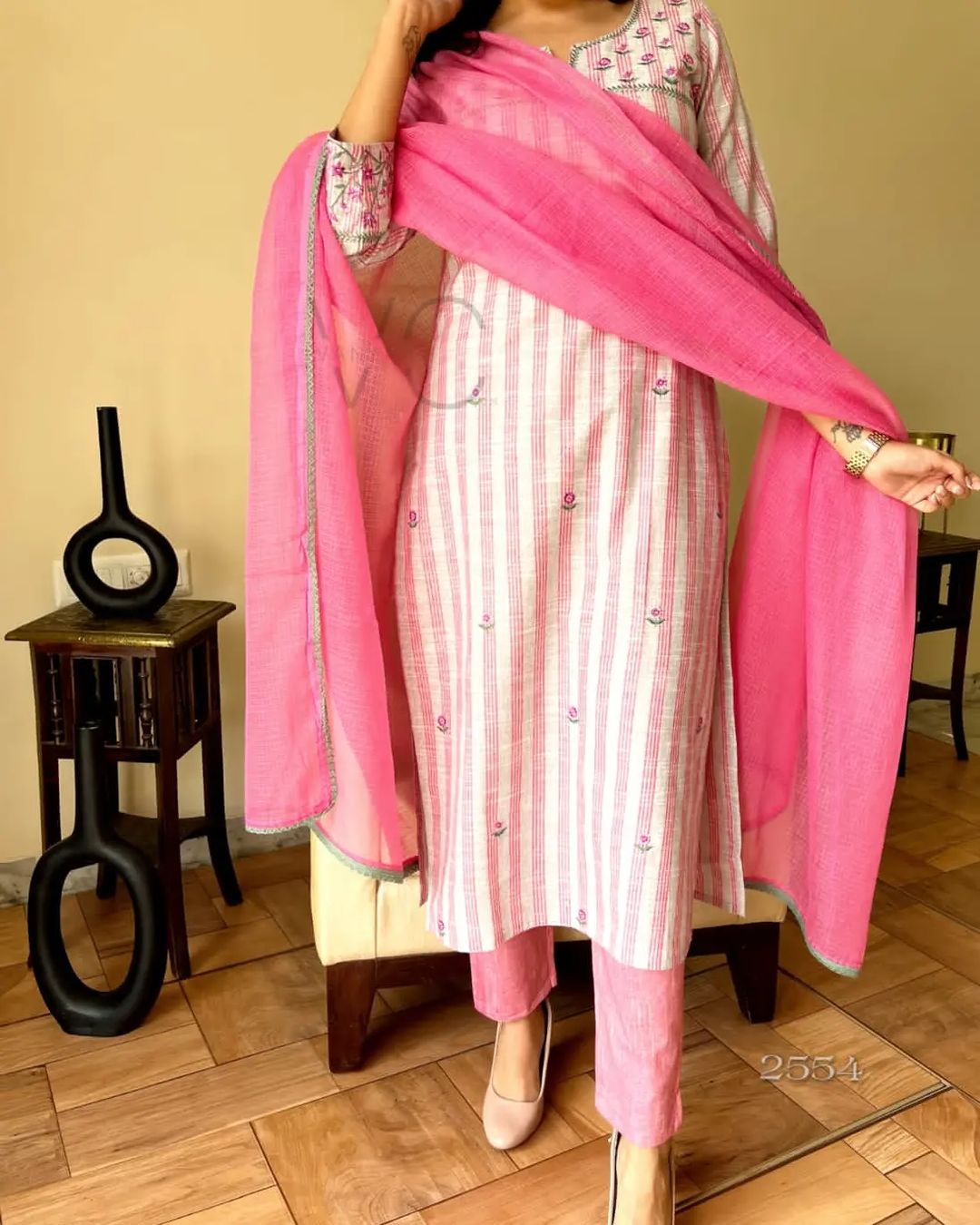 Women khadi cotton summer dress set